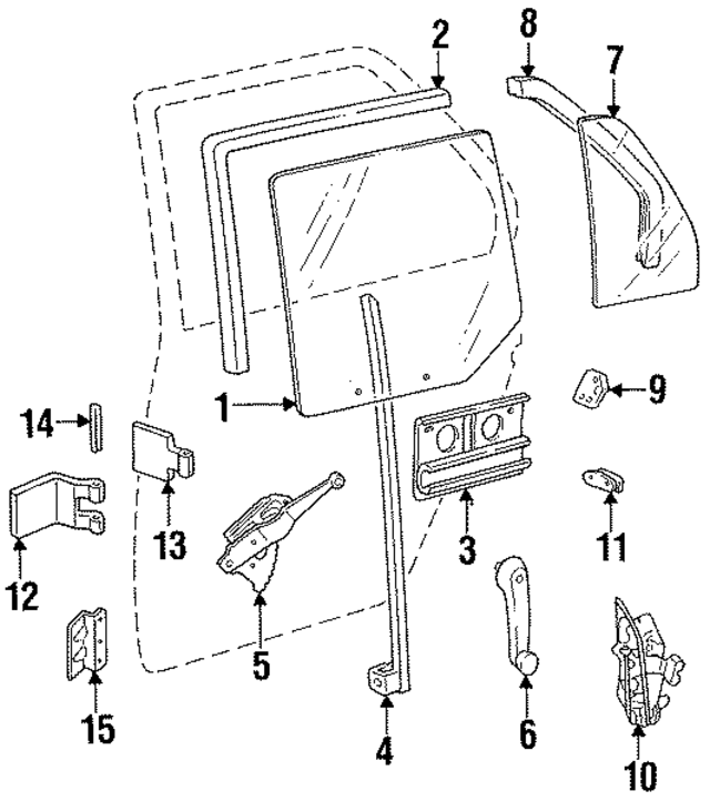 5231732 - Body: Movable Glass for Mopar Image
