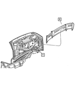82205701 - Body Sheet Metal Except Doors: Deck Lid Spoiler Kit for Mopar Image