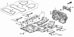 83600S9VA20ZB - Interior/Bumper: FLOOR MAT SET *NH361L* (GRAY) for Honda Image