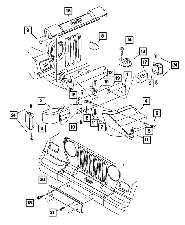 5ED16JX8AG - Frames and Bumpers: Bumper Front - Painted Bar for Mopar Image image