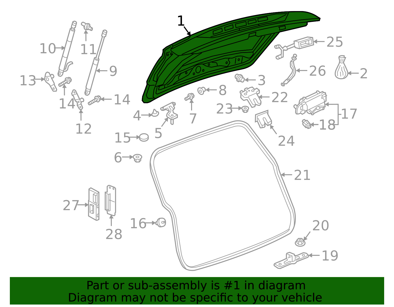 2018-2024 Volkswagen Tiguan Lift Gate 5NA-827-025-M | OEM Parts Online
