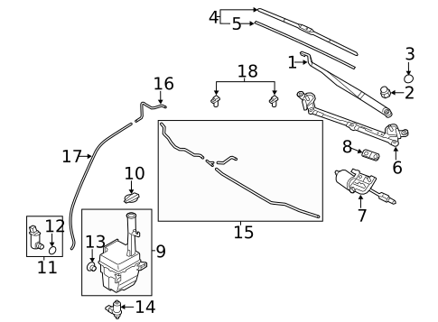 Wiper & Washer Components for 2011 Hyundai Sonata #0