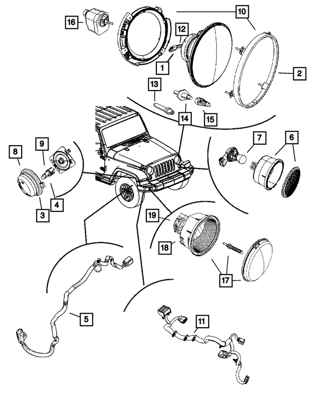 68042581AA - Electrical: Headlamp Wiring for Mopar Image image