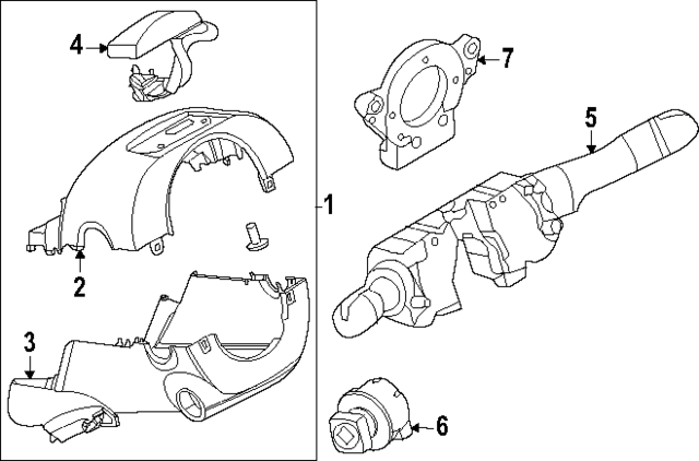 484707JA0A - Steering: Column Cover for INFINITI: QX80 Image