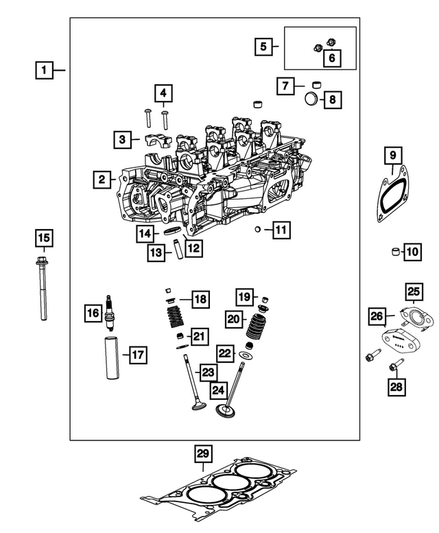 6511814AA - Cooling: Hex Flange Head Bolt for Mopar Image image