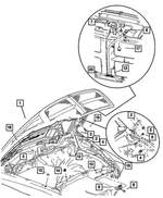 55365043AA - Body Sheet Metal Except Doors: Hood Silencer for Dodge: Ram 2500, Ram 3500 Image