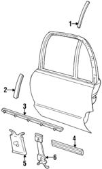 25552855 - : Body Side Molding Retainer for Buick: LeSabre Image