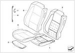 52109142378 - Seats: Basic Seat Upholstery, Right for BMW Image