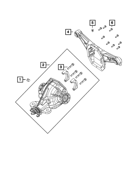 Rear Axle; Housing, Differential and Vent for 2015 Dodge Viper #1