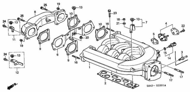 Intake Manifold (V6) for 2001 Honda Accord #0