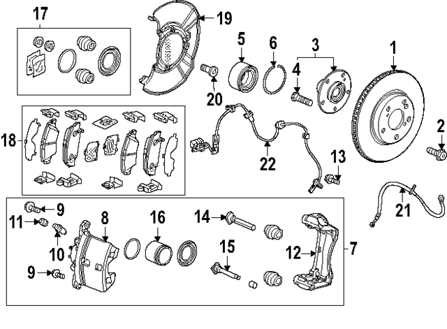 45022T56A00 - : Brake Pads for Honda: Civic Image