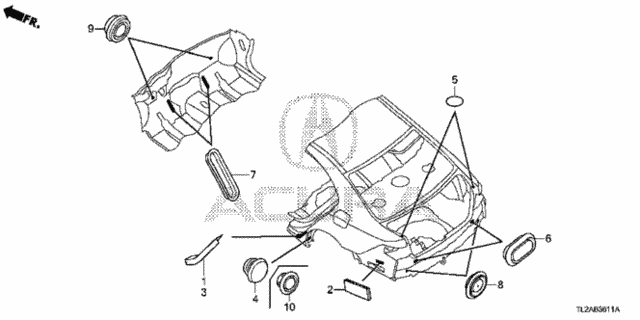 Grommet (RR.) for 2014 Acura TSX #0