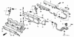 16451RCAA00 - Engine: CLIP, INJECTOR for Honda Image