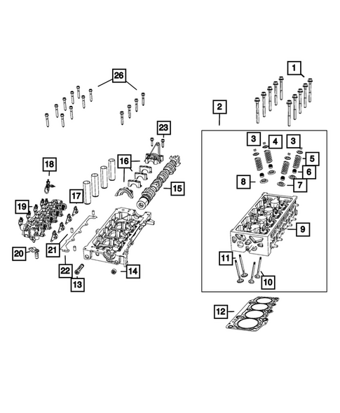 Camshaft and Valve for 2021 Jeep Renegade #0