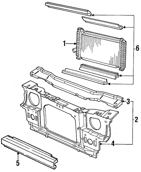 Radiator & Components for 1990 Ford Escort #1
