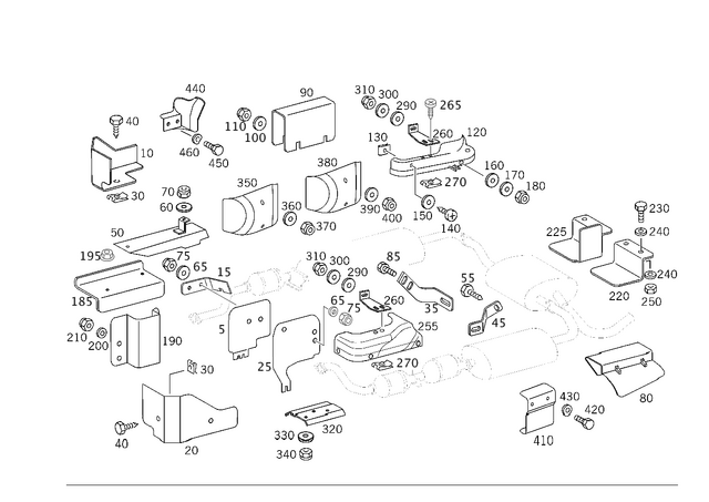 4634921230 - Exhaust System: Protective Metal Sheet for Mercedes-Benz: G55 AMG, G550, G550 4x4, G63 AMG, G65 AMG Image image