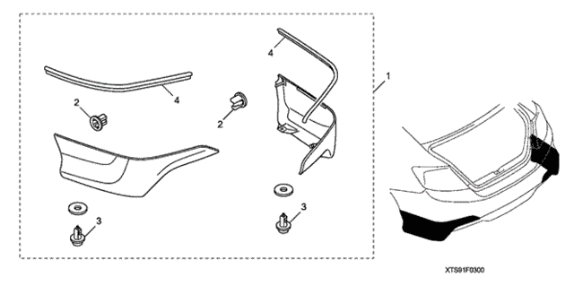 Rear Under Spoiler (SI) for 2012 Honda Civic #0