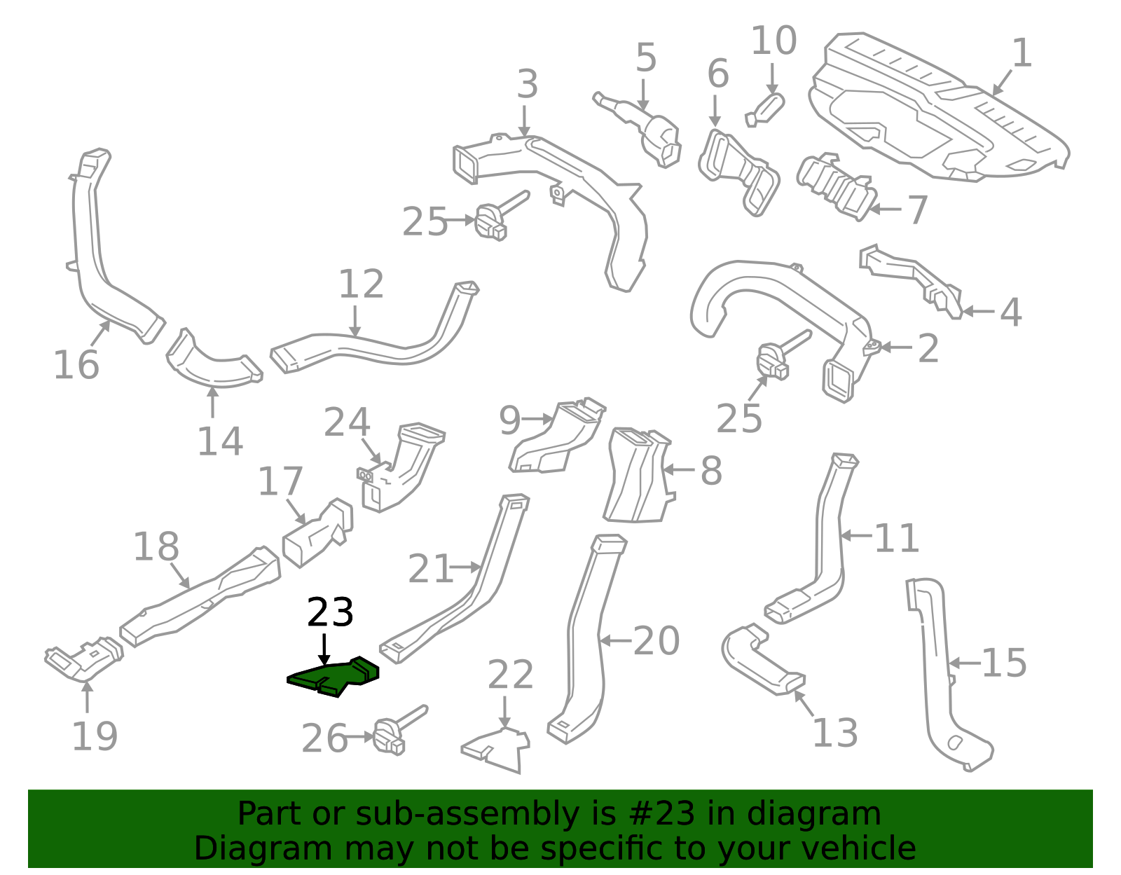 2019-2025 Volvo Instrument Panel Air Duct 31469764 | OEM Parts Online