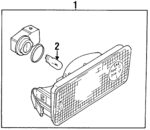 DBC10894 - : Marker Lamp Assembly for Jaguar: Vanden Plas, XJ12, XJ6, XJR Image