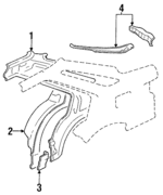 F4CZ5827859A - Body: Inner Quarter Panel for Ford Image image