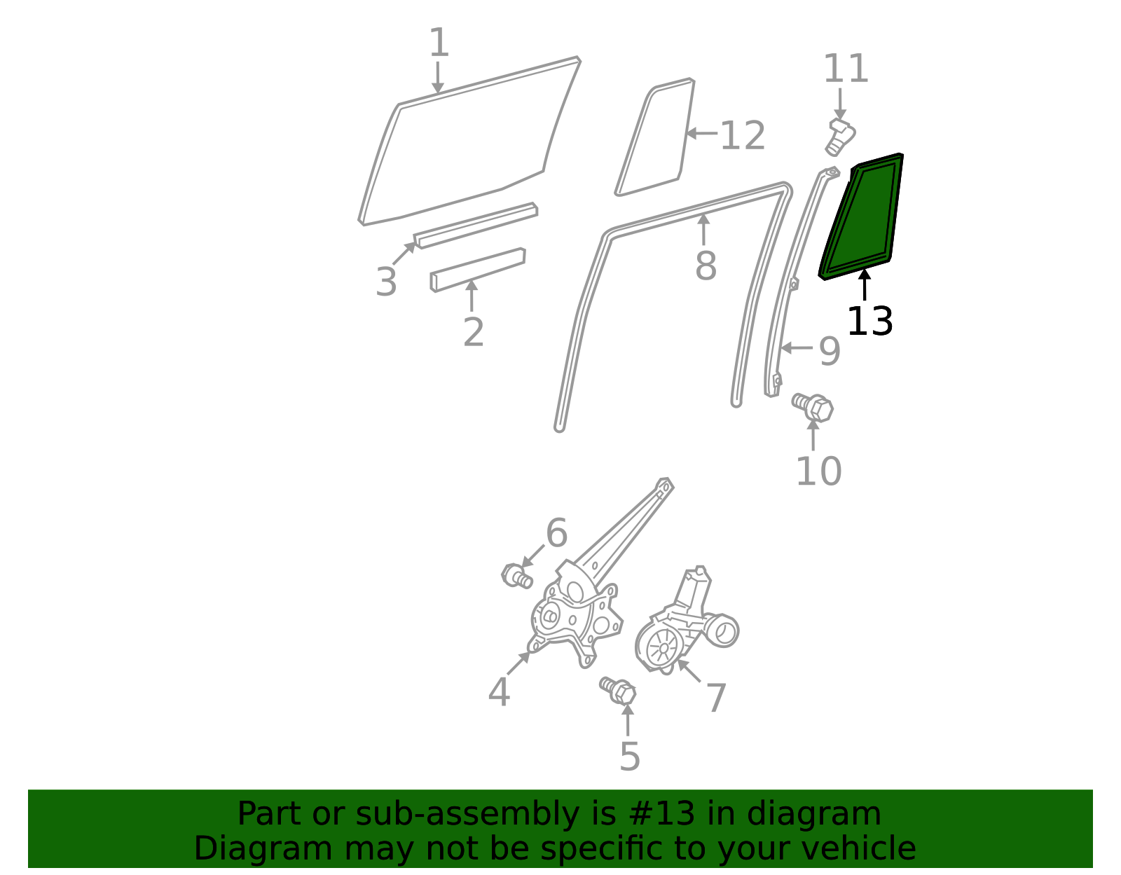 2008-2013 Toyota Highlander Weatherstrip 68189-0E030 | MotorMotor