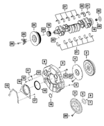 68005249AA - 6.7L Turbo Diesel; Engine: Flexplate, Automatic Transmission for Mopar Image