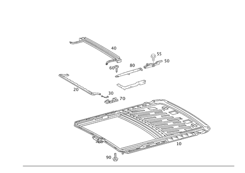 Sliding/Lifting Roof Frame for 2001 Mercedes-Benz C240 #0