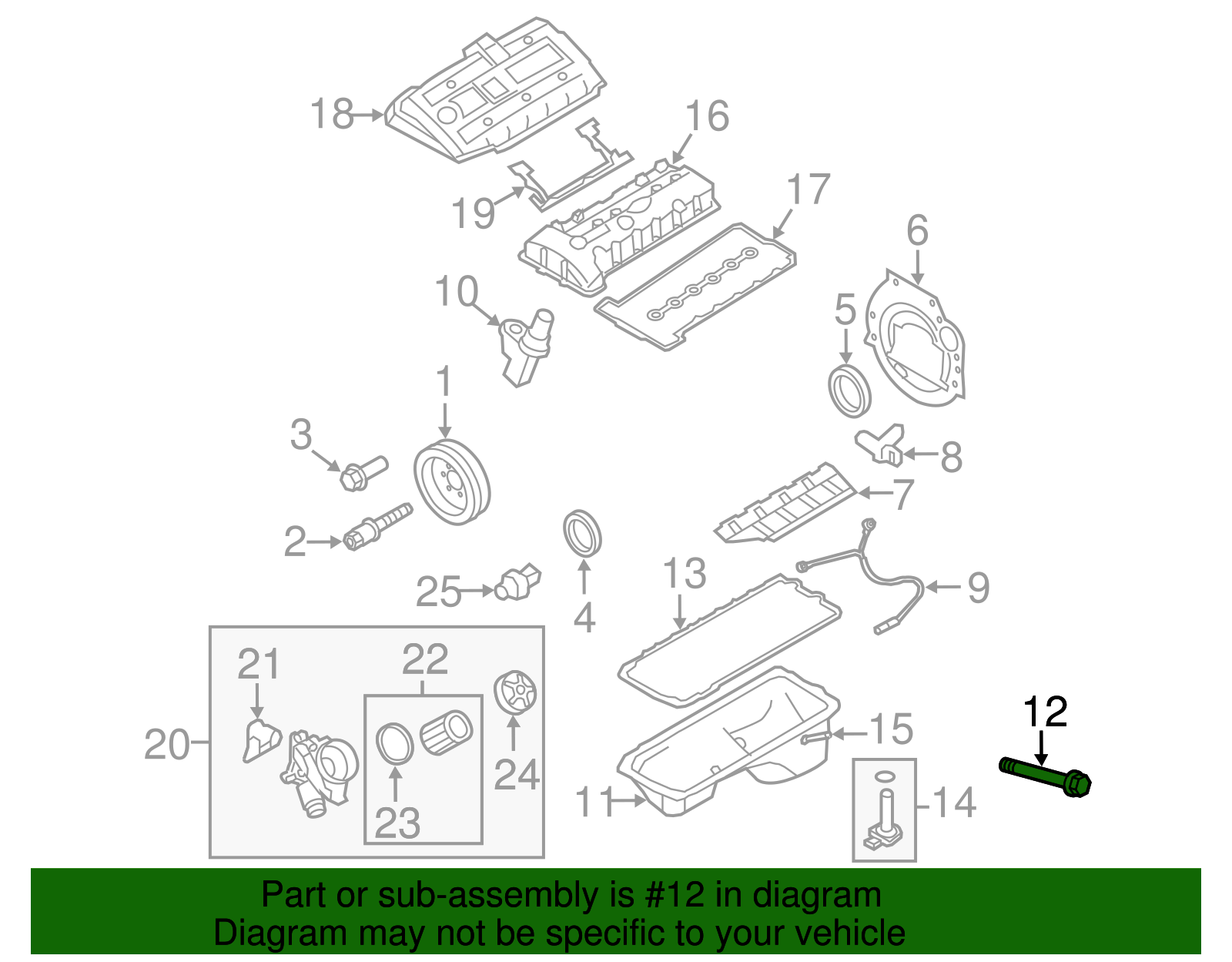 11132210959 - 2006-2012 BMW Oil Pan Bolt Set (11-13-2-210-959) | BMW of ...
