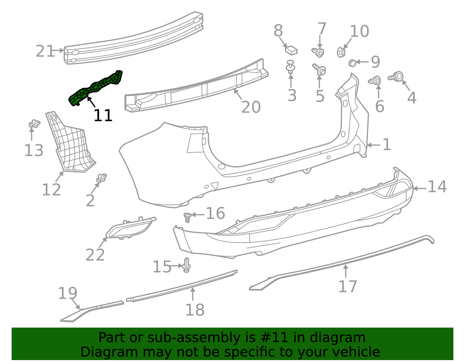 52156-48060 - Bumper Cover Support Rail 2021-2024 Toyota Venza | Longo ...