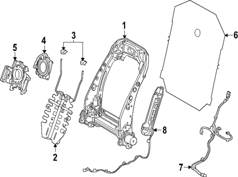 Driver Seat Components for 2022 Lexus ES250 #4
