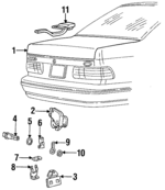 F2DZ5443629A - Body: Cylinder &amp; Keys Retainer Clip for Ford: Taurus | Mercury: Sable Image