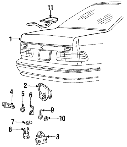 Lid & Components for 1992 Ford Taurus #0