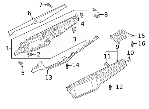 Lower Instrument Panel for 2025 Audi S7 Sportback #1