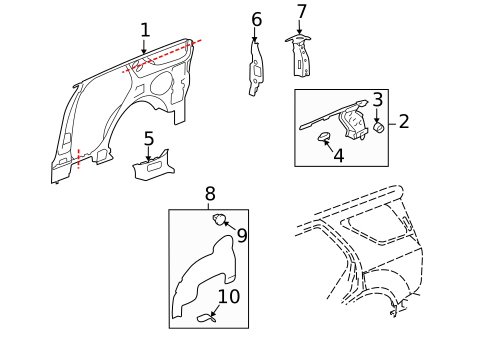 Inner Structure for 2009 Cadillac SRX #0