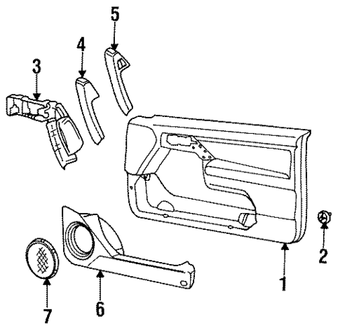 Interior Trim - Front Door for 1993 Volkswagen Golf #0