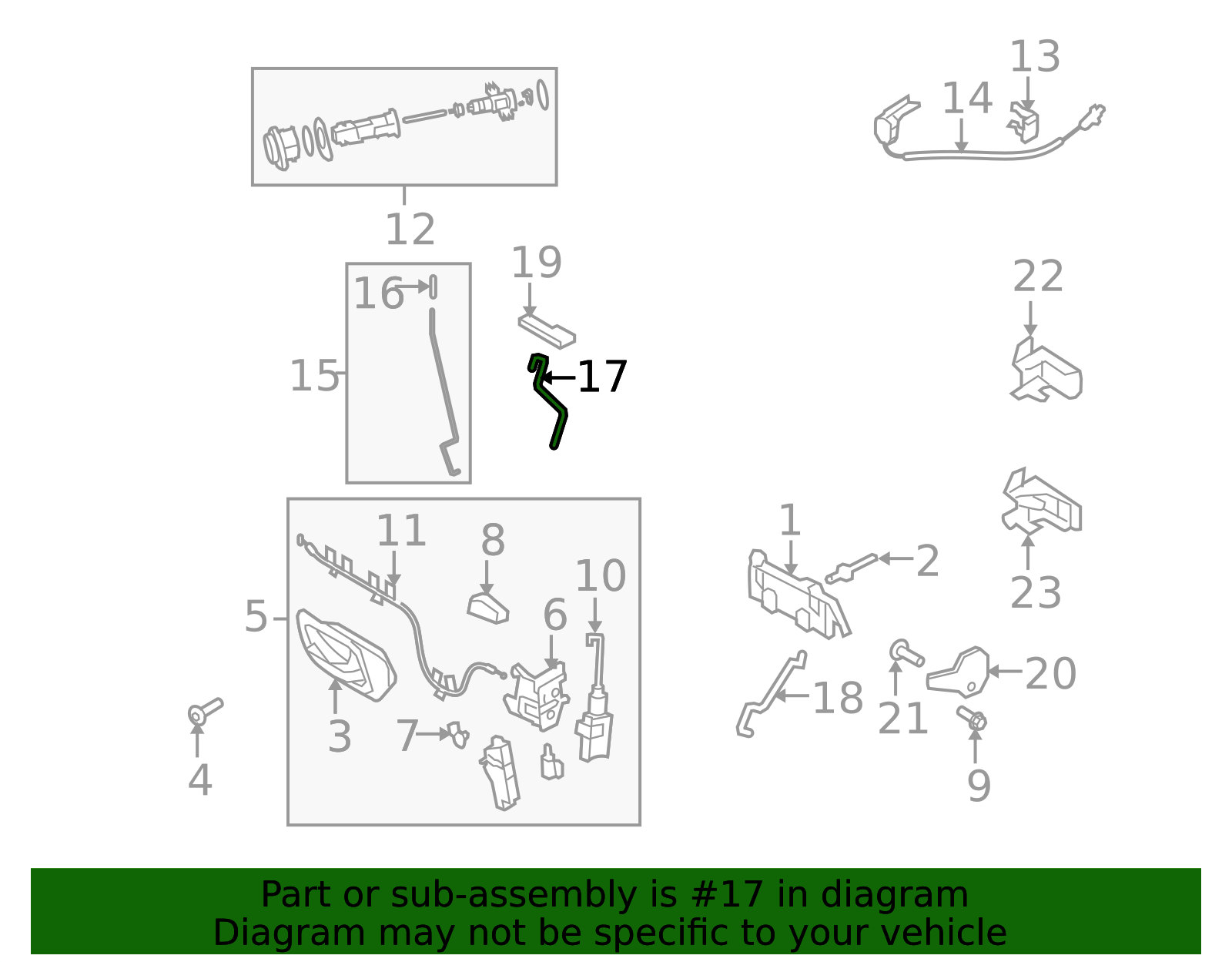 1999-2011 Ford Ranger | Door Lock Operating Rod | XL5Z-1022152-AA ...