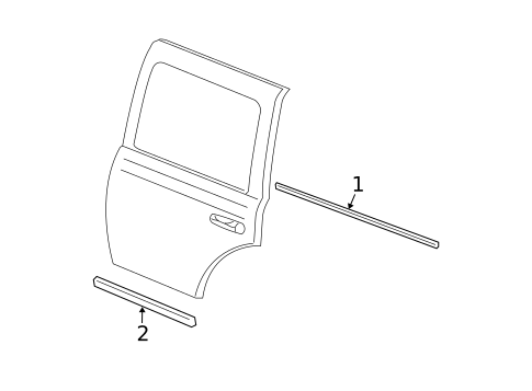 Exterior Trim - Rear Door for 2005 Dodge Durango #0