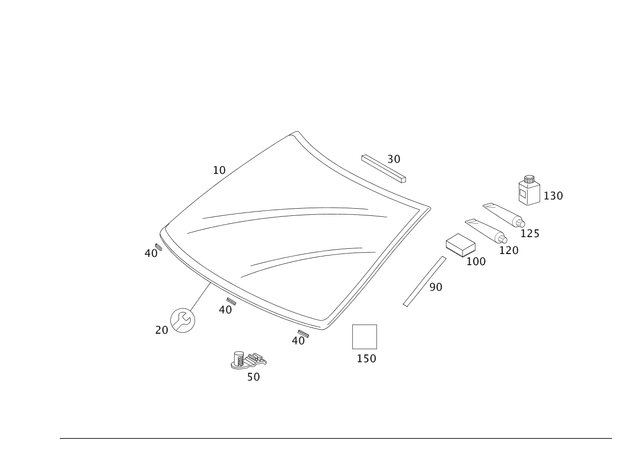 989390908 - Windows: Adhesive Tape for Mercedes-Benz Image image