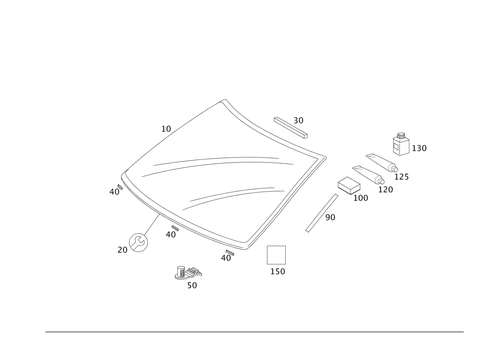 Windshield for 2012 Mercedes-Benz S400 #0