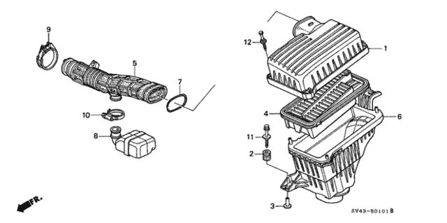 Air Cleaner (V6) for 1995 Honda Accord #0