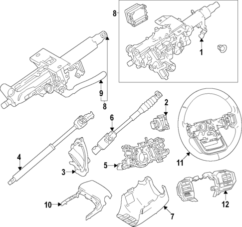 Steering Column for 2024 Toyota Land Cruiser #0