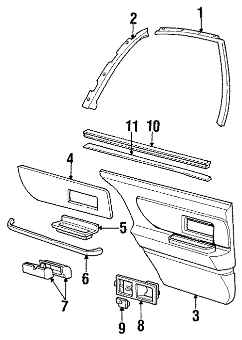 Interior Trim - Rear Door for 1999 Oldsmobile LSS #0