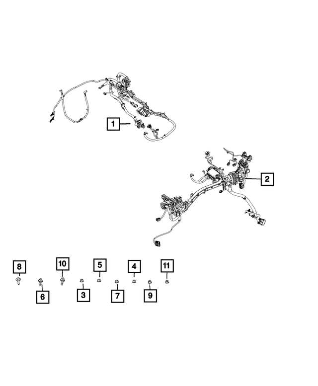 « 68460174AB –  : Côté Gauche Du Tableau De Bord CÂbles pour Mopar Image »