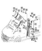 1AR96GRAAA - Interior Trim: Plastic Rivet, Right &amp; Left for Mopar Image