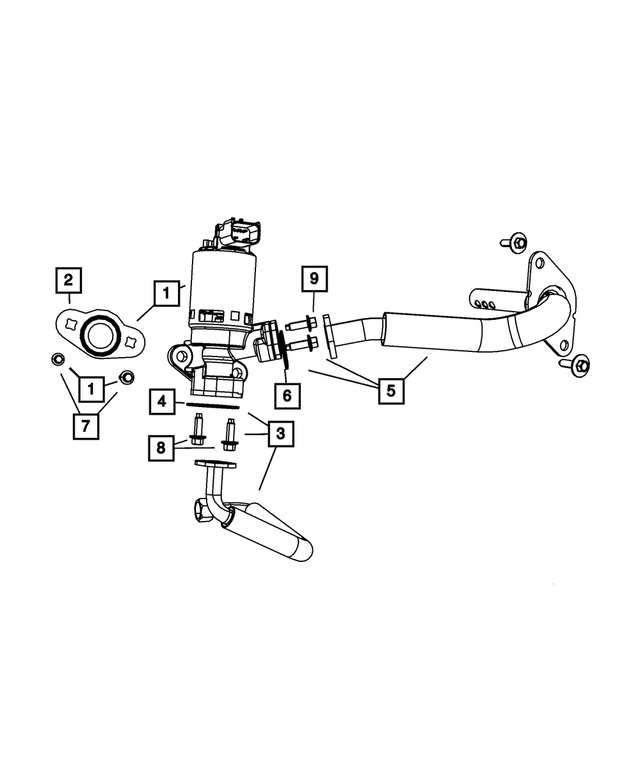 4891606AD - Emission Controls: Egr Valve To Intake Plenum Tube for Mopar Image image