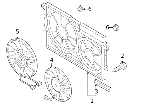 Cooling Fan for 2009 Volkswagen GTI #1