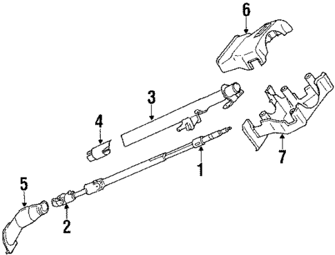 Steering Column Components for 1988 Honda Accord #0