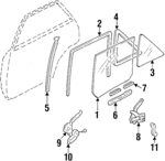 F7CZ7425712AC - Body: Door Glass for Ford Image
