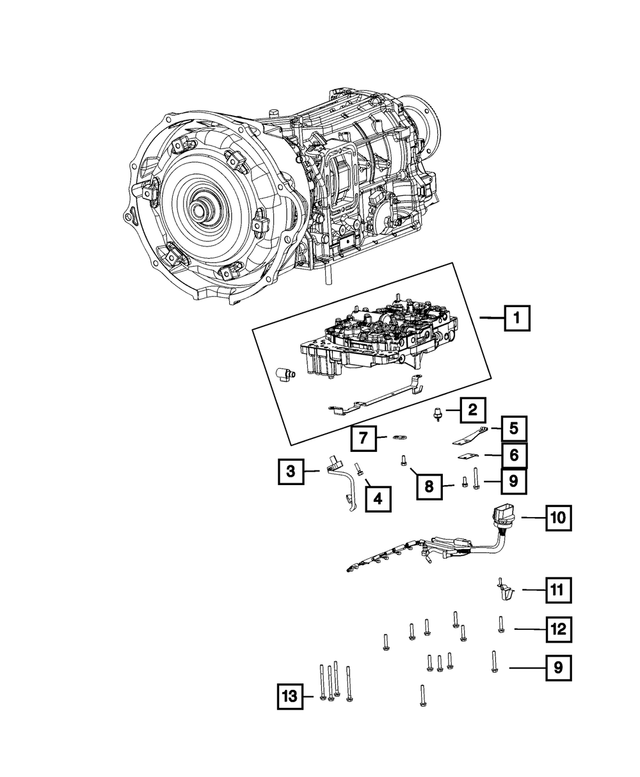 68290643AB - AS66RC; 6-Speed; Automatic Transmission: Valve Body Assembly for Mopar Image