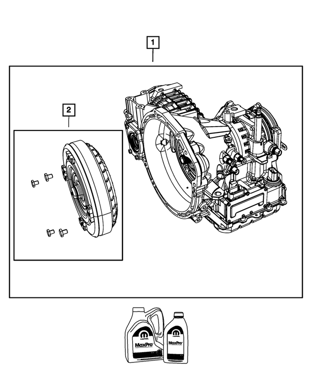 R8010452AC - Transmission: With Torque Converter Transaxle Package for Mopar Image